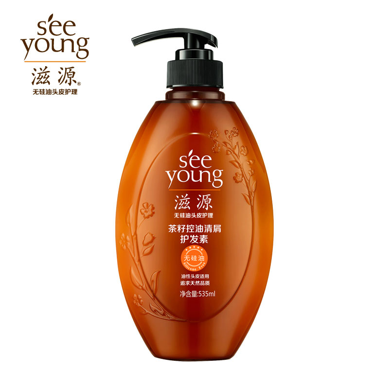 滋源  茶籽控油清屑护发素 盒装 535ml